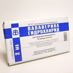 Папаверин г/хл р-р д/ин 20 мг/мл 2 мл №10
