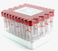 Пробирка (вет) вакуум 9 мл №100 д/забора крови с актив свертывания (красная)