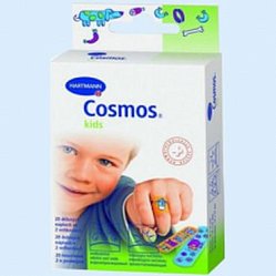 Пластырь набор Cosmos kids (основа полимерная) 1.6х5.7 и 1.9х7.2см №20 д/детей (арт 535623)