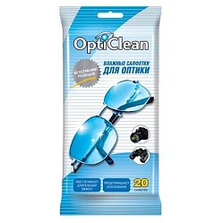 Салфетки влажные Opti Clean №20 д/оптики