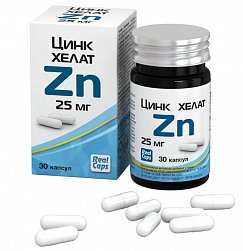 Цинк хелат Zn 25 мг капс 326 мг №30 БАД