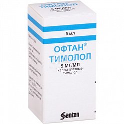 Офтан Тимолол капли глаз 5 мг/мл 5 мл (фл-кап) (инд уп-ка)