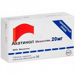 Акатинол мемантин таб п/пл/о 20 мг №56