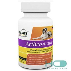 Витамины Unitabs ArthroActive д/собак №100 при болезнях суставов