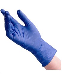 Перчатки смотр н/стерил нитрил Benovy цвет сирен-голубой неопудр текстур на пальцах S №50