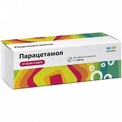 Парацетамол таб шип 500 мг №12 (RENEWAL)