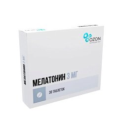 Мелатонин таб п/пл/о 3 мг №30