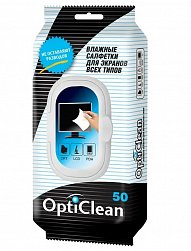 Салфетки влажные Opti Clean №50 д/экранов