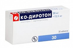 Ко-Диротон таб 12.5мг+20 мг №30
