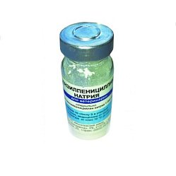 Бензилпенициллина натриевая соль пор (вет) д/ин 1 млн ЕД №50 (фл)