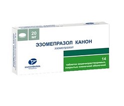 Эзомепразол Канон таб кишечнораст п/пл/о 20 мг №14 (блист)