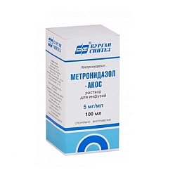 Метронидазол АКОС р-р д/инф 0.5 % 100 мл (инд уп-ка)