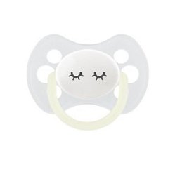 Пустышка Just Lubby латекс 0м+ круглый сосок со светящ кольцом (арт 33462)