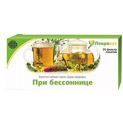 Чайный напиток Дары Природы Сбор от бессонницы ф/п 1.5 г №20