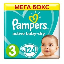 Подгуз д/дет Памперс Active Baby 6-10кг №124 (миди)