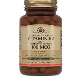 Солгар Витамин К2 (менахинон 7) 100 мкг капс 660 мг №50 БАД
