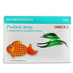 Рыбий жир Биафишенол капс 0.35 г №100 (морские водоросли) БАД