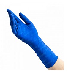 Перчатки смотр н/стерил латекс Benovy High Risk Ultra Density цвет синий ультраплотн неопудр текстур XL №25