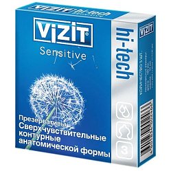 Презерватив Vizit HI-TECH №3 sensitive (сверхчувствительный)