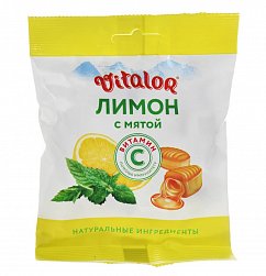 Виталор карамель 60 г лимон/мята с витамином С БАД