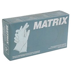 Перчатки смотр н/стерил нитрил MATRIX неопудр L №50