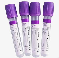 Пробирка (вет) вакуум PUTH (пластик) 9 мл №100 д/забора крови с КЗ-ЭДТА (биохимия) (фиолетовая)