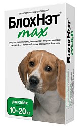 БлохНэт max капли на холку инсектоакарицидные д/собак 10-20кг 2 мл