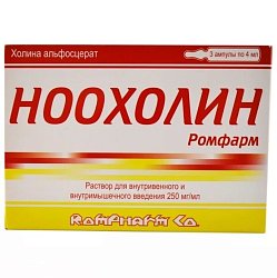 Ноохолин Ромфарм р-р для в/в и в/м введ 250 мг 4 мл №3