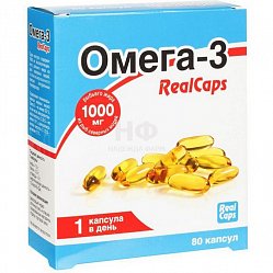Омега 3 RealCaps капс 1400 мг №80 БАД