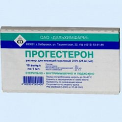 Прогестерон р-р масл для в/м введ 25 мг/мл 1 мл №10