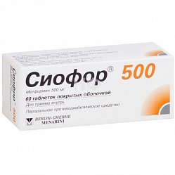 Сиофор 500 таб п/пл/о 500 мг №60