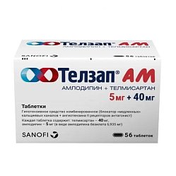 Телзап АМ таб 5мг+40 мг №56