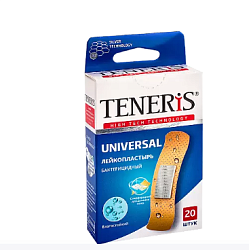 Пластырь (бактерицидный) Teneris Universal (основа полимерная) №20 с ионами серебра