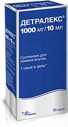 Детралекс сусп д/приема вн 1000 мг/10мл 10 мл №30 (саше)