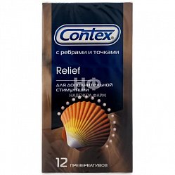 Презерватив CONTEX №12 relief (текстурированные с ребрами и точками)