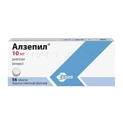Алзепил таб п/пл/о 10 мг №56