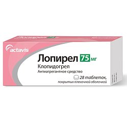 Лопирел таб п/пл/о 75 мг №28