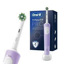 З/щетка Oral-b электрич Vitality Cross Action Pro с насадкой тип 3708 (цвет сиреневый)