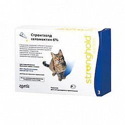 Стронгхолд р-р д/кошек от 2.6-7.5кг 45 мг №3 (пипетка)