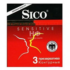Презерватив Sico №3 sensitive (контурные)