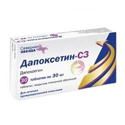 Дапоксетин СЗ таб п/пл/о 30 мг №30