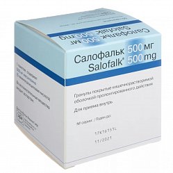 Салофальк гран с пролонг высв п/кишечнораств/о д/приема вн 500 мг №50