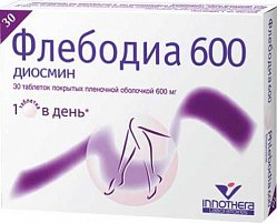 Флебодиа 600 таб п/пл/о 600 мг №60