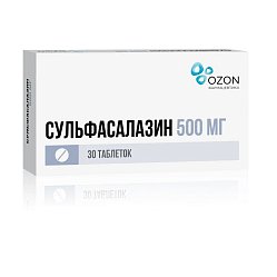 Сульфасалазин таб п/пл/о 500 мг №30 (блист)