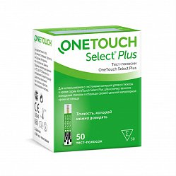 Тест-полоски д/глюкометра One Touch Select Plus №50