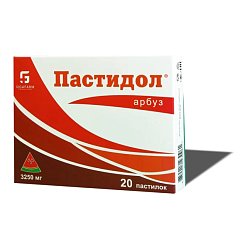 Пастидол паст 3250 мг №20 арбуз БАД