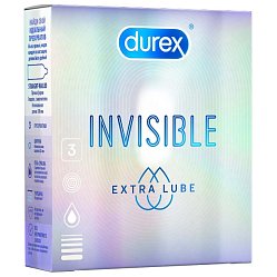 Презерватив Дюрекс №3 invisible extra lube