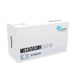 Месалазин таб кишечнораст п/о 500 мг №50