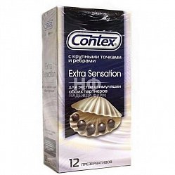 Презерватив CONTEX №18 extra sensation (с крупными ребрами и точками)