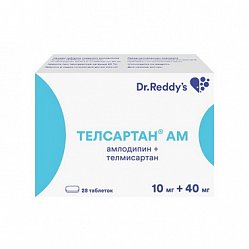 Телсартан АМ таб 10мг+40 мг №28
